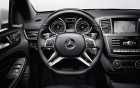 Mercedes-Benz ML 63 AMG - interior and wheel of the luxury car: 360° luxury services