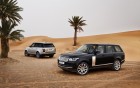 Range Rover Vogue with driver, desert view